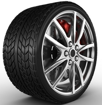 Tyres with calcium carbonate